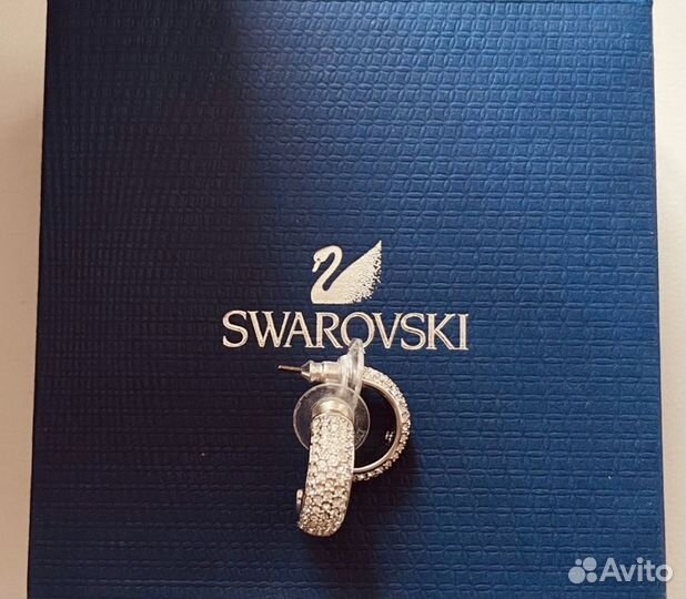 Серебряные серьги swarovski