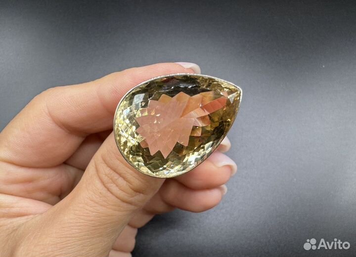 Кольцо с цитрином