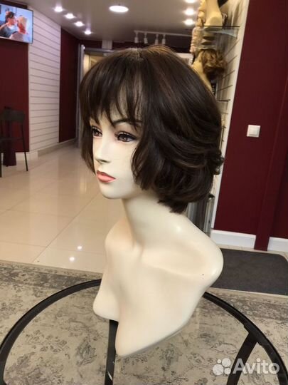 Натуральный парик с имитацией кожи головы