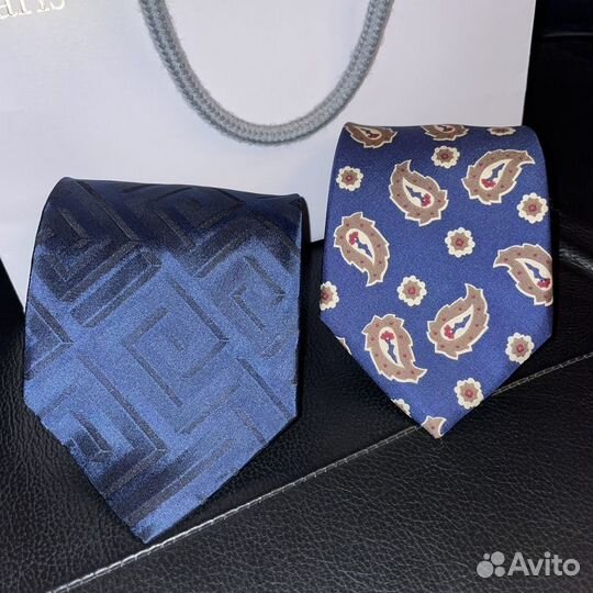 Галстуки Versace, Christian Dior, шелк, оригинал
