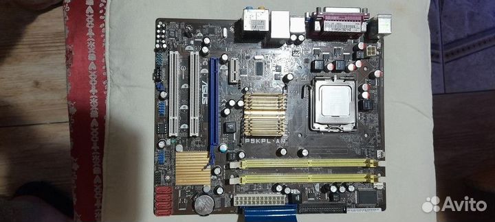 Материнская плата Asus сокет 775 с процессором