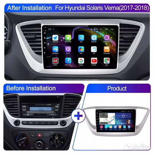 Магнитола для Hyundai Solaris 2017-19