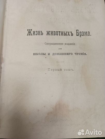 Жизнь животных Брема А.Э. в трёх томах