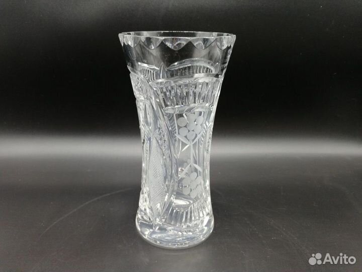 Хрустальная ваза для цветов 18*9 см / хрусталь