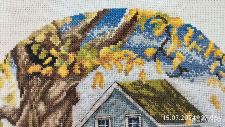 Картина вышитая крестом ручная работа