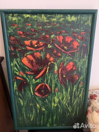 Картина маслом маки