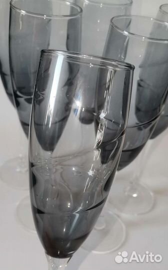 Фужеры волна цветное стекло ARC Франция
