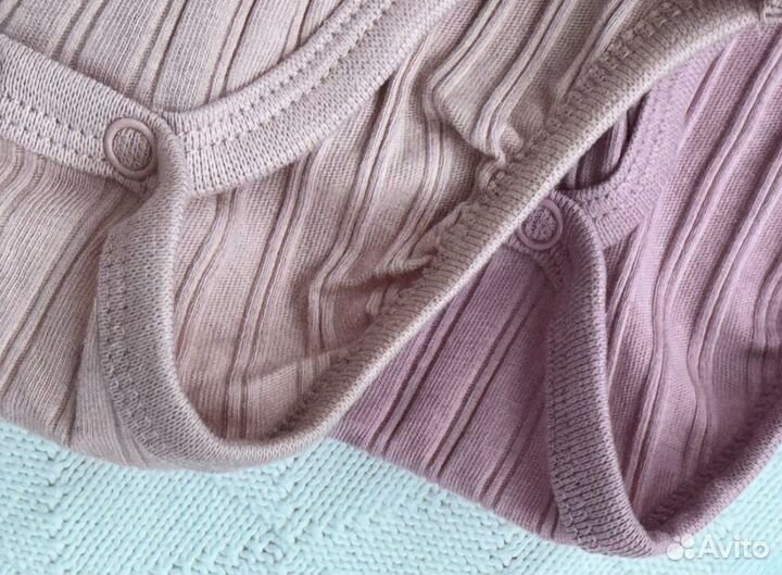 Боди в рубчик 2в1 с длинным рукавом для девочки