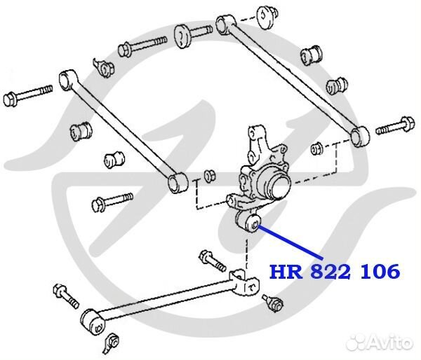 С / блок цапфы зад. перед. (продольной тяги)