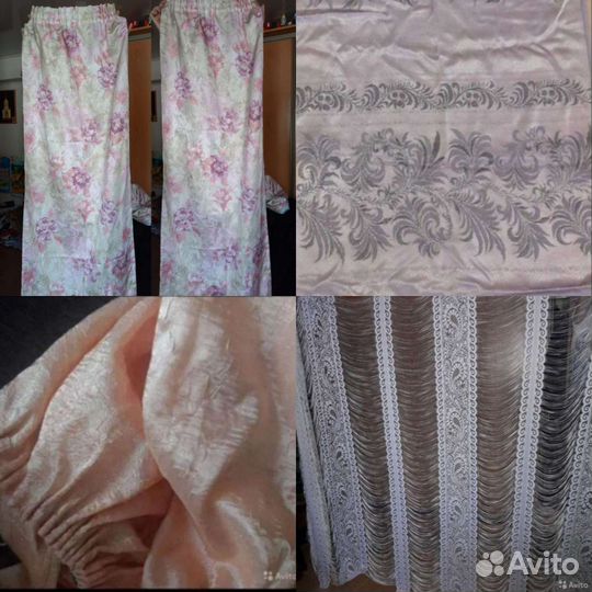 3 вида портьер и белый тюль