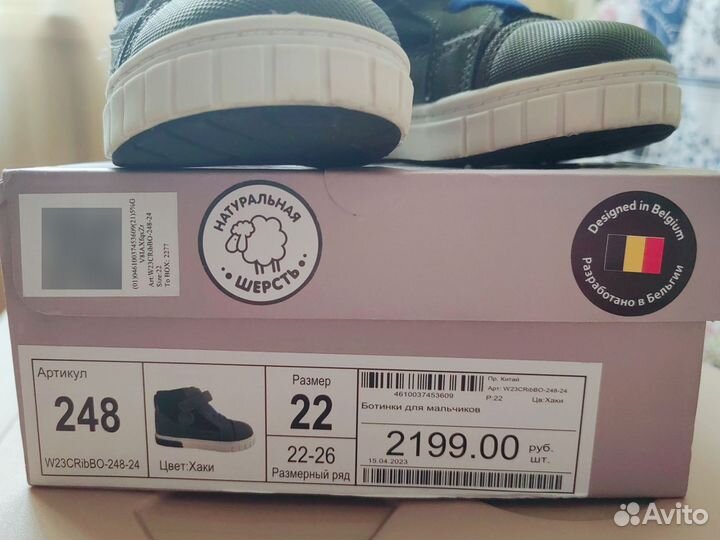 Ботинки демисезонные для мальчика Tombi 22 рр