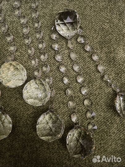 Подвески шар хрустальные