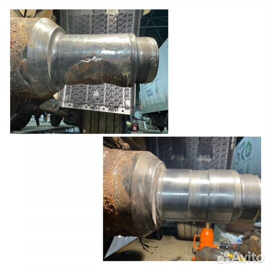 Ремонт осей. Восстановление резьбы чулка