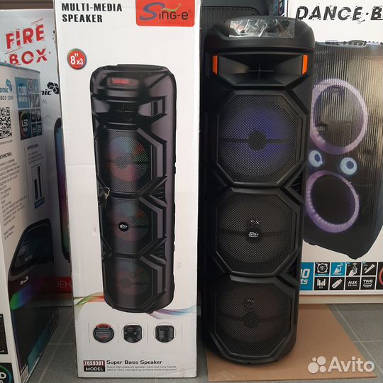 Мощная высокая колонка ZQS 8301 с микрофоном