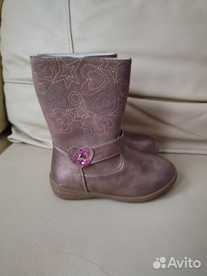 Новые кожаные демисезонные сапоги 25 размер