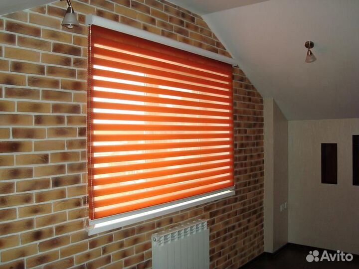 Жалюзи День-Ночь, Зебра (ткань basic - Св.зеленый)