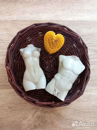 Мыло и свечи тело торс. Ручная работа