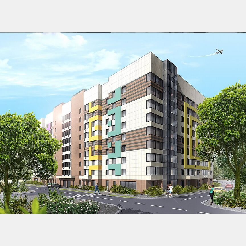 2-к. квартира, 64,4 м², 8/9 эт.