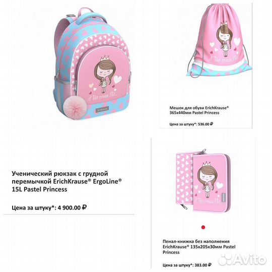 Рюкзак, пенал и сумка для обуви ErichKrause