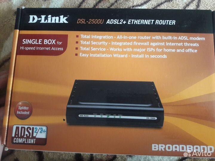 Adsl модем D-Link DSL-2500U