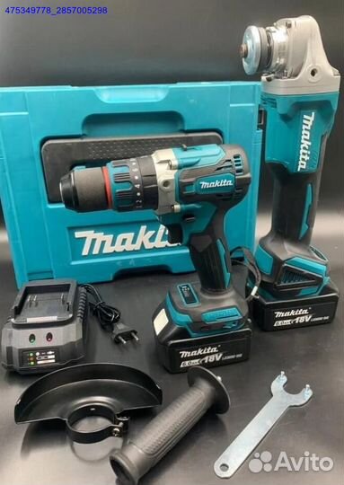 Набор Makita 2В1 Болгарка(ушм) +Шуруповерт 2 АКБ