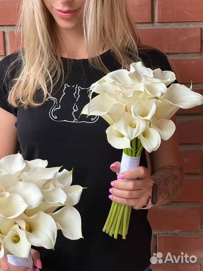 Свадебный букет невесты, каллы