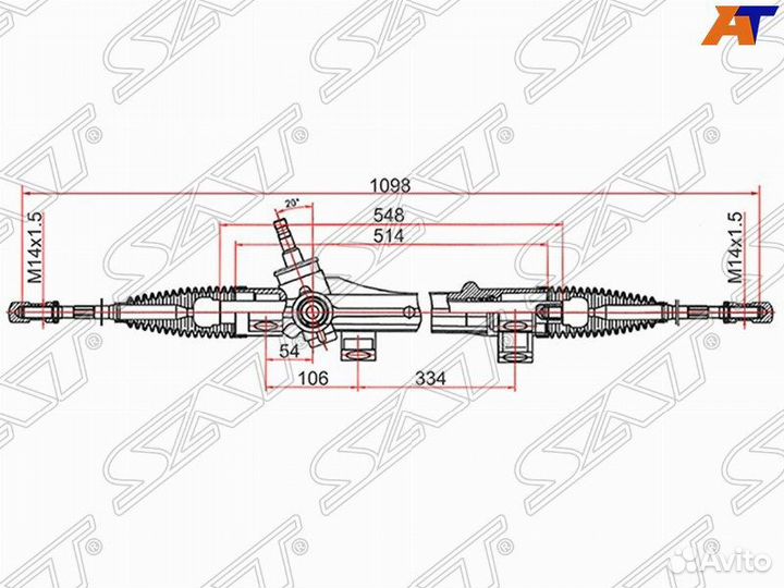 Рейка рулевая Toyota Corolla 02 - 10