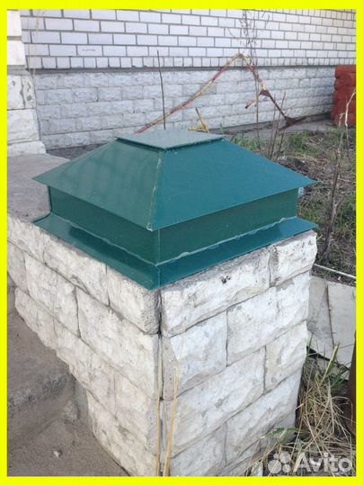 Колпак на дымоход забор кирпичный столб В