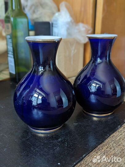 Ваза лфз синий кобальт