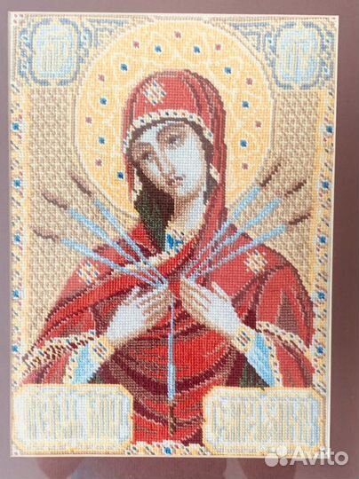 Икона Богородица - вышивка крестом