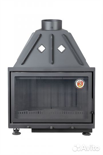 Камин Экокамин Альфа 800 B черный шамот