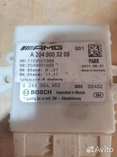 Блок парктроников А 204 900 32 08 мерседес 204