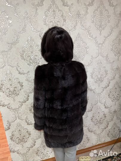 Шуба норковая с капюшоном 44 46