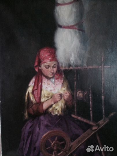 Девочка с прялкой