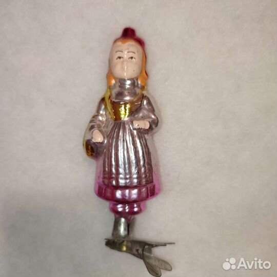 Ёлочная игрушка СССР Красная шапочка