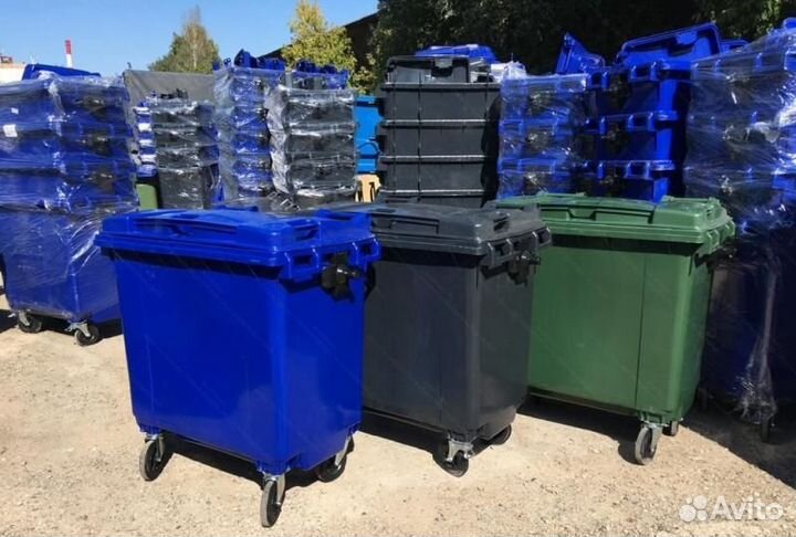 Бак мусорный пластиковый 660л-5045