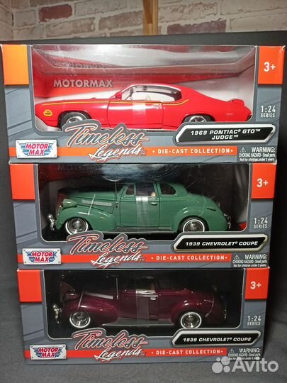 Модели Motormax 1:24 Timeless Legends