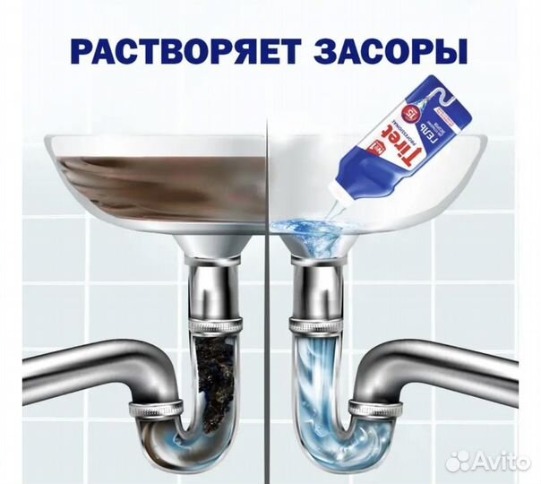 Гель для удаления засоров в трубах Профессионал 1