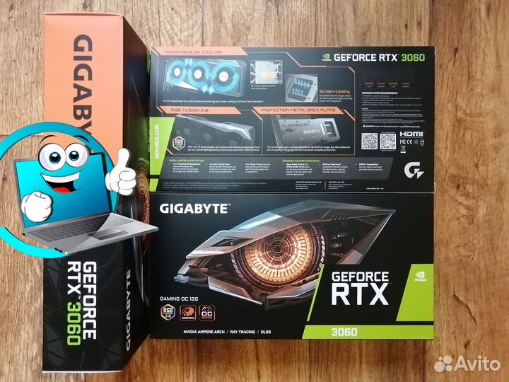 Новые видеокарты Gigabyte 12Gb GeForce RTX 3060OC