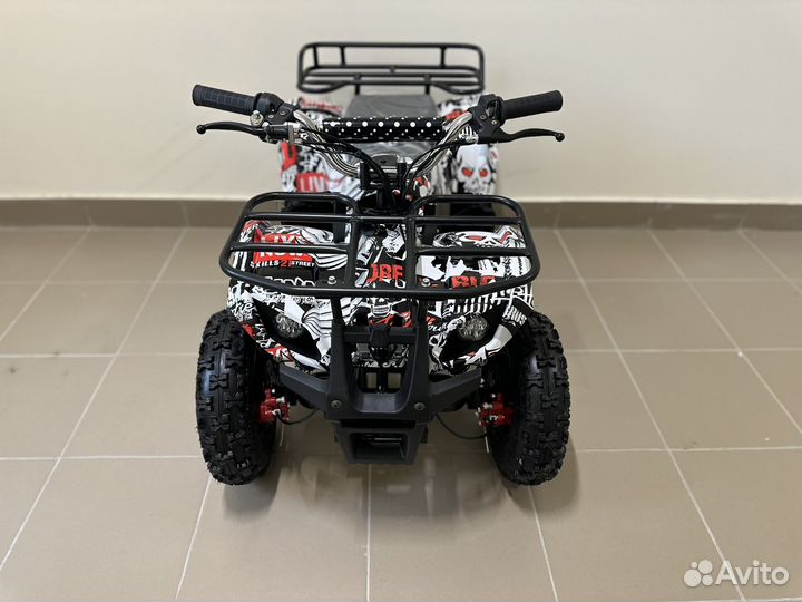 Детский квадроцикл с электростартером grizzly 49cc