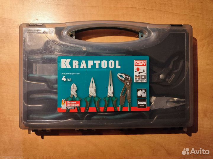 Kraftool 4 предм, Набор губцевого инструмента