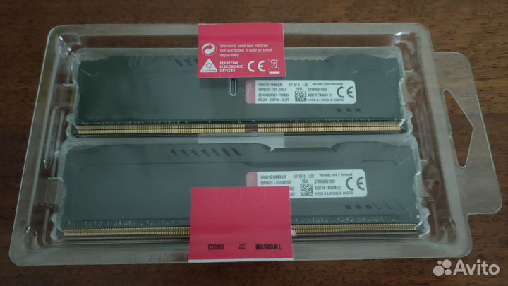 HyperX fury Black DDR4 2133 мгц 2x4 гб