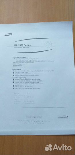 Принтер лазерный samsung