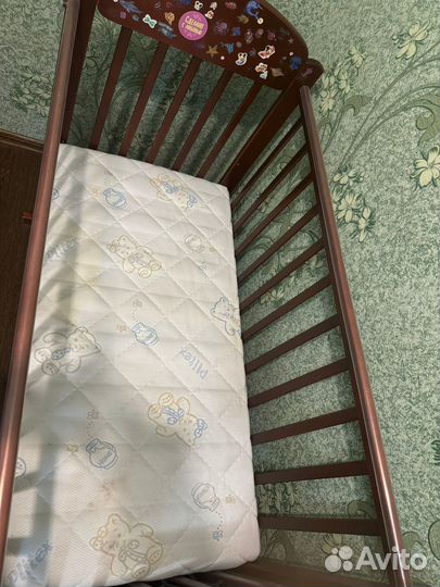 Детская кровать с матрасом до 3 лет