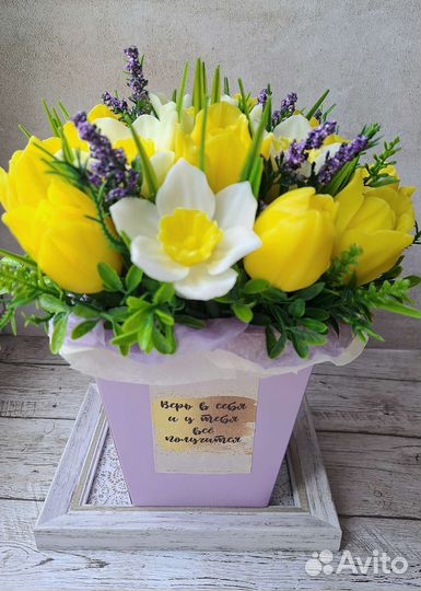 Букет цветов из мыла ручной работы