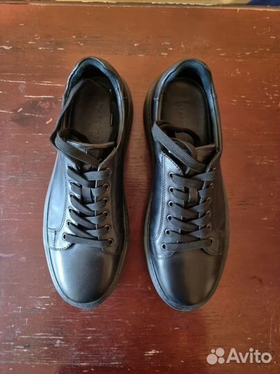 Кеды мужские кожанные черные