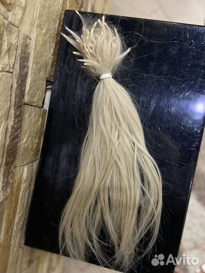 Волосы для наращивания блонд 40 см