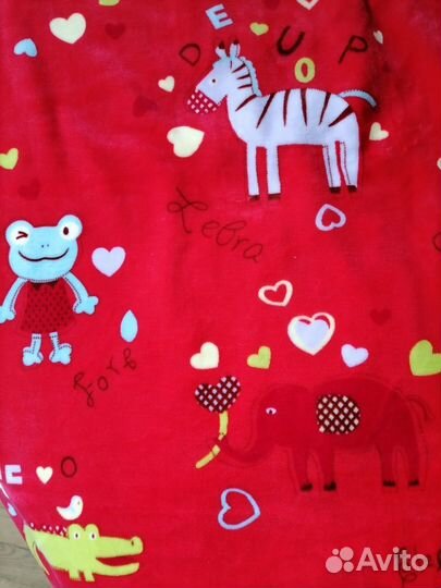 Плед детский плюшевый, конверт в подарок