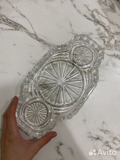 Хрустальный поднос СССР