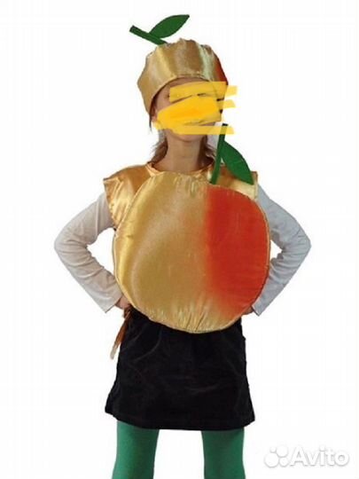 Карнавальный костюм персик,яблочко, размер 110